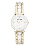 Anne Klein Damenuhr Analog Quarz mit Keramikarmband AK/N3158WTGB in der Farbkombination weiß/Gold