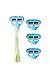 Ladies German Engineered Handle With 4 Replacement 5 Blade Razor Cartridges