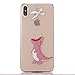 Produktbild Everainy iPhone XR Hülle Silikon Durchsichtig Gummi Apfel Kreativ Muster Handyhülle Case Cover für iPhone XR Hüllen Ultradünn Stoßstange Stoßfest Transparent Bumper (Rot Alligator)