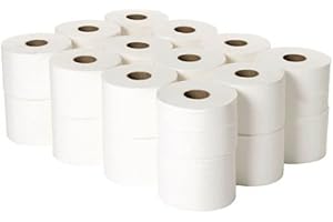2Work 2W06439 Micro Twin 2-Ply Toilet Roll 125m (Pack of 24), White