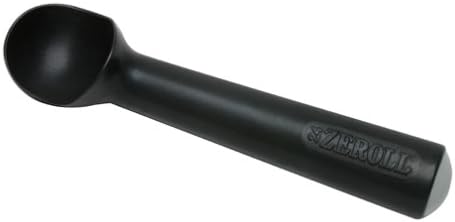 Zeroll 1024-ZT Zerolon Hardcoat Anodized Commercial Ice Cream Scoop with Unique Liquid Filled Heat Conductive Handle Easy Release Made in USA, Aluminum, 1.5 Ounces, Black