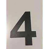 Zahlen aus Schiefer gearbeitet vier 4 Hausnummer 25cm mit glatter Kante