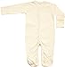 Organic Cotton Baby Footie Sleepsuit GOTS Certified No Dyes (Natural, 3-6m)