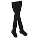 Baby Girls Plain Cotton Rich Lycra Tights (12-18 Months) (Black)