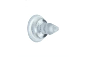 BESOCUTE Packet of (4) 14mm (just Over 1/2") Long Neck/Shaft Standard Suction Cup, Cups, Sucker, Suckers,Approx 9mm Shaft, Clear Vinyl PVC