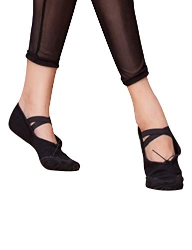 Legou Women Pro Canvas Ballet Slipper 38/US 7.5/UK 5.5 Black