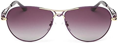LQABW Women's New All-weather Polarized Sunglasses Metal Frame Stylish No Glare UV Protection Sunglasses,Purple