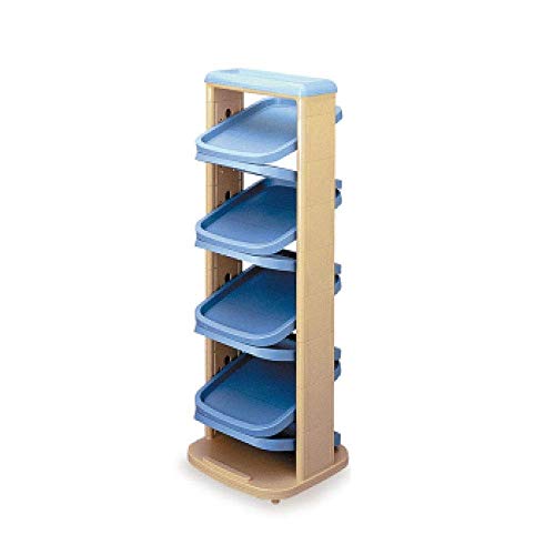 Eeayyygch -Shoebox Shoe Rack Multi-layer Combination Vertical Finishing Storage Rack Plastic Rotating Shoe Cabinet,Blue-37 * 32.5 * 123cm (Color : Blue, Size : 37 * 32.5 * 123cm)