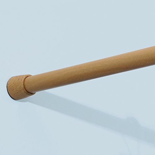 InterDesign 74370EU Formbu Duschvorhang-Spannstange, Teleskopstange, Bambus-Finish, Medium, 109 bis 190 cm - 2