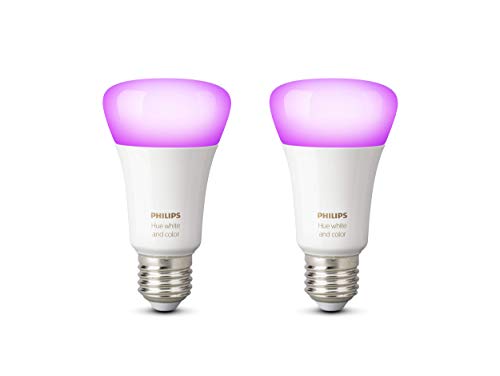Philips Hue Pack De 2 Ampoules Connectées White Color E27 Fonctionne Avec Alexa - 