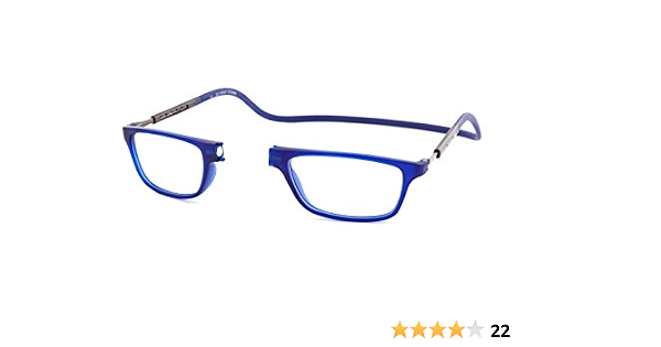 SPORTS WORLD VISION Occhiali da lettura magnetici Slastic Clic Style (blu e  grigio) Jabba 005 Occhiali da vista unisex resistenti e durevoli con  custodia morbida, lenti antiriflesso e lati regolabili : Amazon.it: