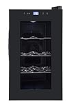 Material: Metal Qlima FWK 1608 - Enfriador de vino (Independiente, Negro, 3 estanterías, 1 puerta(s), Negro/Transparente, Negro)
