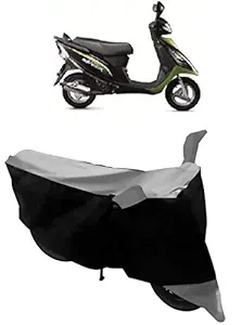 HEMSKAR Water Resistant & UV Protection Motorcycle Cover Made for TVS Scooty Streak Two Wheeler (Grey)