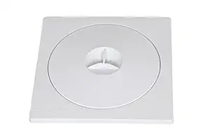 SHRUTI ABS 3 Piece Drainage Cover,Floor Trape ,Gutter Jali Comes with Filter Cup Set -1266 (White)