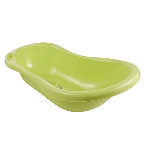 keeeper 1842626201200 maria „hippo“ babywanne 84 cm mit stöpsel, lime/grün - 2