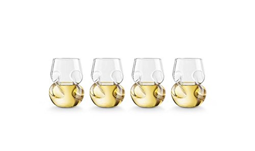 Final Touch Conundrum verres à vin blanc en verre soufflé à la main 266 ml-Lot de 4