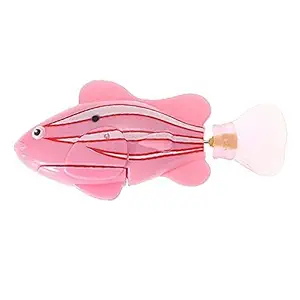 WorldCare Swim Electronic Robofish Activated Battery Powered Robo Pet Fish Robotic Pet for Fishing Tank Color Pink103207 | Pack of 1