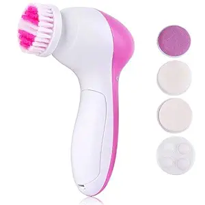 ANUP 5 in 1 Electric Face Facial Cleaning Cleanser Brush Massager Tool (Battery Operated)