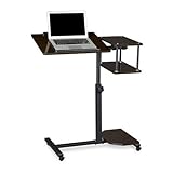 Sicherer Stand Ihres Rechners / Beamers durch pulverbeschichteten Stahl-Fuß und 2 Stopperleisten: Laptop rutscht nicht weg - Maximalbelastung 20 kg bei 70 cm Arbeitshöhe (10 kg bei 100 cm Arbeitshöhe)