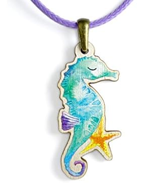 Kinder Schmuck Kette HOLZ *** SEEPFERDCHEN ***