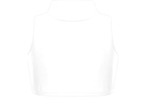 Fashion Rockstar Girls Turtle Neck Sleeveless Crop Top Tshirt Dance Gymnastics Fancy Dress 5 to 14 Years