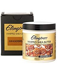 Manteca de karité batida por Elongtress: Manteca de karité hidratante natural para una piel impecable y un cabello delicioso - Hidratante nutritivo corporal y facial - 8 fragancias (Gingerbread)