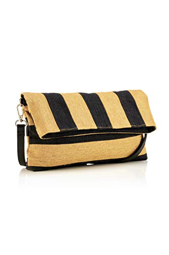 The Handbag Edit - Clutch/Crossbody, Carteras de mano Mujer, Multicolor (Striped), 4x32x18 cm (W x H L)