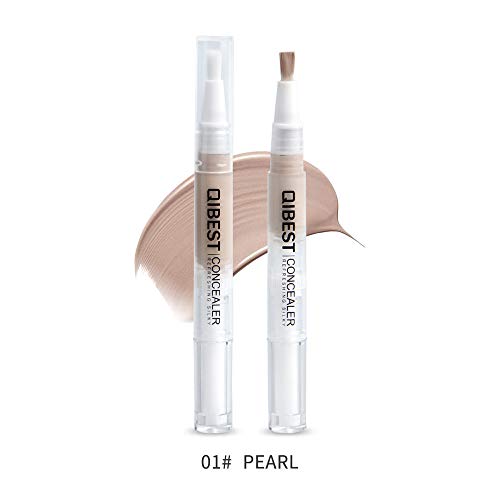 Sixcup Highlighter Light Conceal Lasting Breathable HD Concealer Brush Professional Base Makeup Concealer Foundation Cream Oil-control Moisturizing Cover Pore Contouring (1.3x12.8x2cm, Pearl)