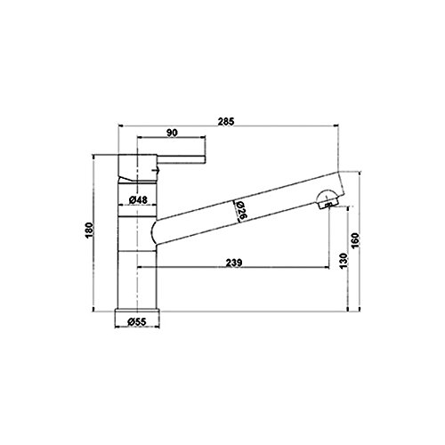 Einhebelmischer mit Keramikkartusche, Druckarmatur - 2