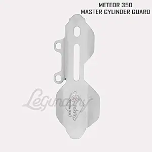 jb racing Legundary Buckler Rear Master Cylinder Guard for Royal Enfield Meteor 350 (Silver)