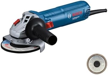 Bosch Professional Smerigliatrice angolare GWS 12-125 (Ø disco: 125 mm, potenza 1.200 W, protezione contro il riavvio accidentale, incl. dado SDS, impugnatura supplementare, chiave due perni)