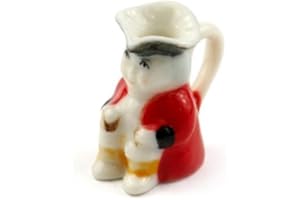 MyTinyWorld Dolls House Miniature Handmade Red Ceramic Toby Jug