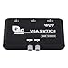 Produktbild Elviray Portable 2 In 1 Out VGA/SVGA Manuelle Freigabe Auswahlschalter Umschaltbox Hellschwarzer VGA-Schalter Für LCD PC Notebook