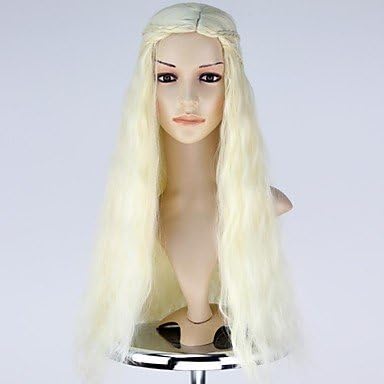 Game of Thrones Daenerys Targaryen Long Curly Wig with Plait