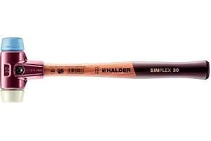Halder 3018030"Simplex Soft-Face TPE-Soft/Nylon" Mallet, Multi-Colour, 30 mm