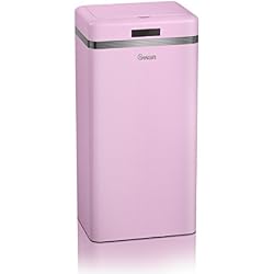 Swan Produits rétro carré Poubelle à capteur, Rose, 45 litres.
