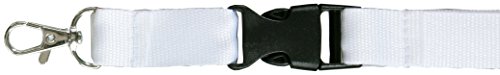 SBS Schlüsselband 20mm 10 Stück Weiß Lanyard Trageband Bändel - 2