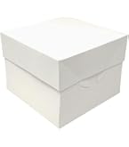100 Scatole Per Torte Con Finestra 10x10x6.3cm - Bianche, Mini Confezioni Per Dolci, Biscotti, Ciambelle