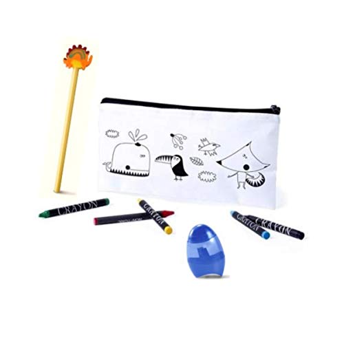 Emotiset Lote de 30 estuches para colorear.Incluye Ceras para Pintar y detalles extra. Regalo Original para cumpleaños Fiestas , colegios, comuniones, eventos infantiles.