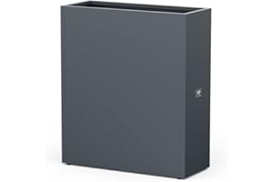 Herstera Garden Blumenkasten aus Metall | 100x40x115 cm Anthrazit | Pflanzkübel für Garten & Terrasse | Blumenkübel zum Bepflanzen von Blumen oder Kräutern | Pflanzkasten & Kräuterbeet