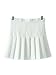 Produktbild Swallowuk Damen Mädchen A-Linie Schule Uniform Rock Minirock Skater Röcke Hohe Taille Faltenrock (XS, Weiß)