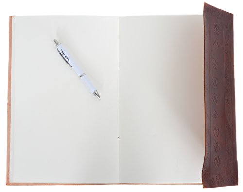 Notizbuch Gusti Leder „Beatrix“ DIN A4 | Echtes Leder | Handgeschöpftes Papier | Nachfüllbare Seiten | Recyclebar | Traditionelles Lederaccessoire Blanko – Motiv – Elefant – P3 - 2