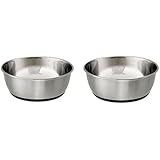 Antirutsch Napf-Set Edelstahl 2700 ml schwer für Hunde Futternapf und Wassernapf