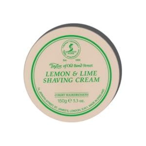 Taylor of Old Bond Street Lemon and Lime Shaving Cream Screw Tread Pot 150gr