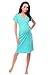 Purpless Maternity 2in1 Pregnancy and Nursing V-Neck Nightdress 1055n (UK 14, Aqua Blue)