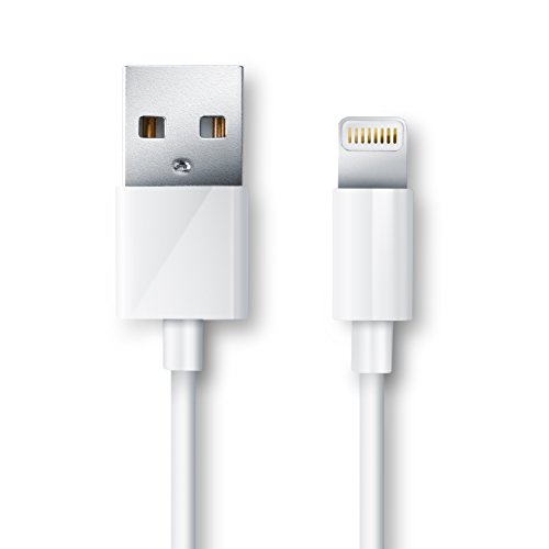 CSL - 1m Apple MFI Lightning USB Kabel (Apple MFI zertifiziert & lizensiert) | Datenkabel / Ladekabel | für Apple iPhone & iPad | weiß