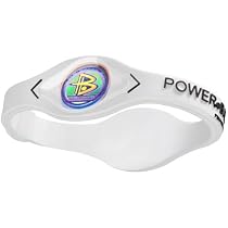 PowerBalance Bracelet Silicone Noir/blanc – Taille S (17,5 Cm), 2 Hologrammes Mylar – équilibre Et Force Pour Le Sport Et Le Quotidien