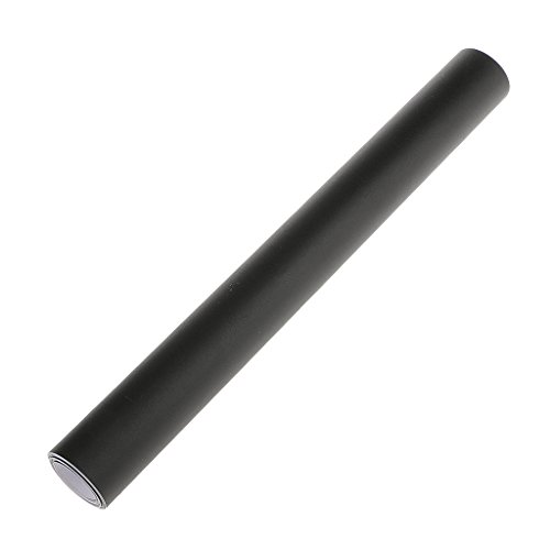 MagiDeal Matte Voiture Wrap Film Vinyle Noir Autocollant DIY Véhicule 3D Sans Bulle
