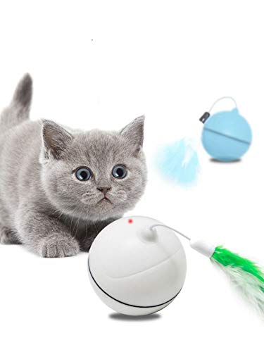 FIRIK Giocattoli per Gatti Interattivi Palla con Intrattenimento Giocattoli Leggero Rotante Automatici - Ricarica Tramite USB