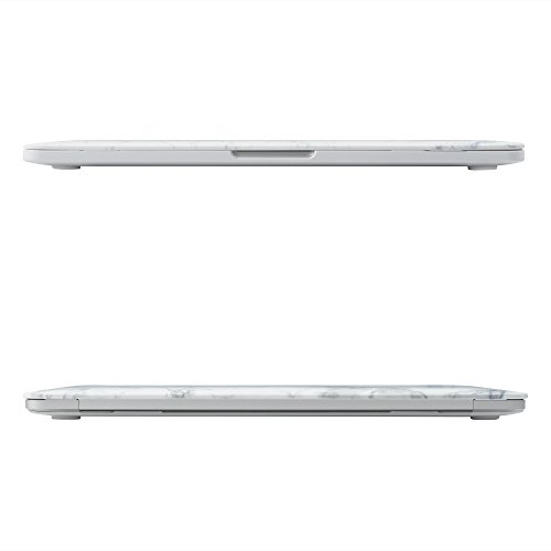 iDOO MacBook Schutzhülle / Hard Case Cover Laptop Hülle [Für 2016 MacBook Pro 13 Zoll mit/ohne Touch Bar und Touch ID: A1706 und A1708] – matt, Weißer Marmor - 5